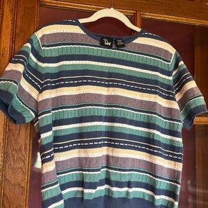 Ms. Lee Striped Knit Top